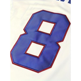 Men'S #8 Baseball Jersey Classic Vintage All Stitched Retro 80s Movie S-XXXL