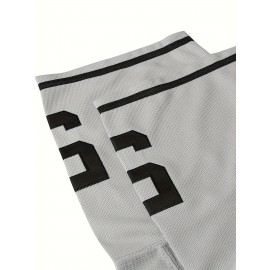 Men's Baseball Jersey #5 Gray - Breathable V-Neck Loose Fit Letter & Number Design for Team Sports, Outdoor Activities, Casual Wear & Parties - Machine Washable, Sports Team Apparel | Detailing