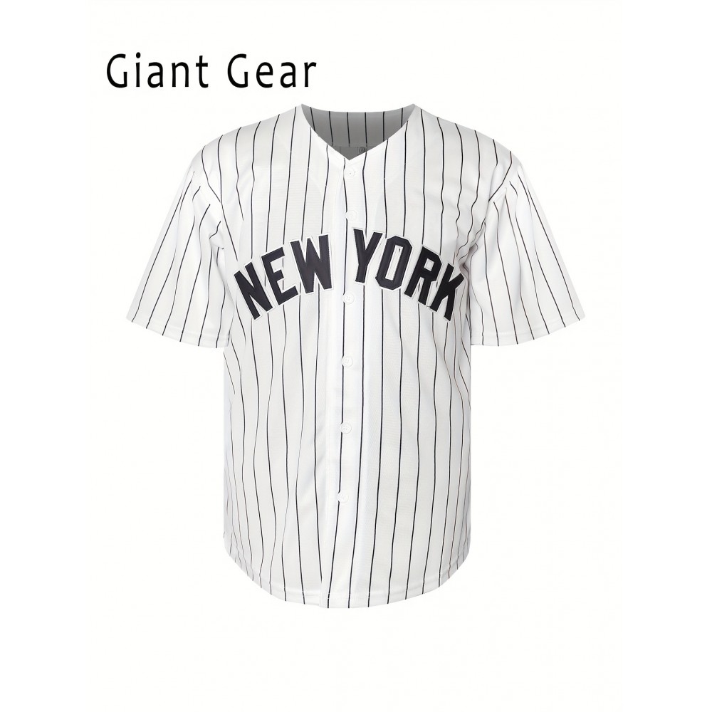 Men'S # 22 White Striped Baseball Sweatshirt S-XXXL