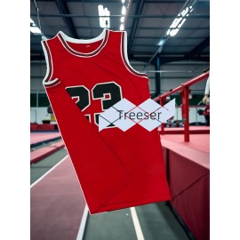 Red Classic Jersey, Fan Gift, Basketball Training Uniform, Summer Vest Top Made Of Breathable Premium Fabric