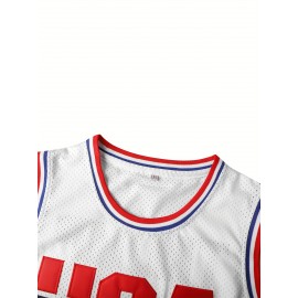 Trump 47 USA Patriotic Basketball Jersey for Men - Moisture-Wicking Breathable Sleeveless Top with USA 47 Design, Loose Fit S-3XL, All-Season Training & Streetwear, Basketball Accessories