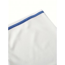 Men'S White Breathable Polyester Baseball Jersey # 42V Collar Sports Shirt With Embroidered Print Loose Button Top Suitable For Sports, Leisure And Team Activities All Year Round S-3XL