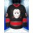 Men's #13 Black Embroidered Ice Hockey Sweater - Breathable Polyester, V-Neck Captain's Jersey with Classic Red & White Stripes, Ideal for Training, Competitions & Casual Wear in Spring, Summer, Fall, Hockey Jersey
