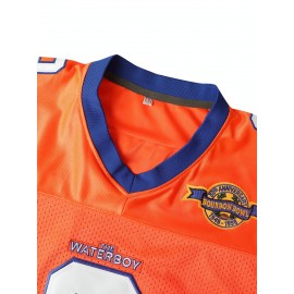 Men's #9 Waterboy Football Jersey - Vintage Style, Moisture-Wicking, Breathable Polyester, V-Neck Short Sleeve, Sizes S-XXXL, Perfect for Parties, Sports & Casual Wear, Outdoor Apparel | Athletic Style Top | Durable Jersey