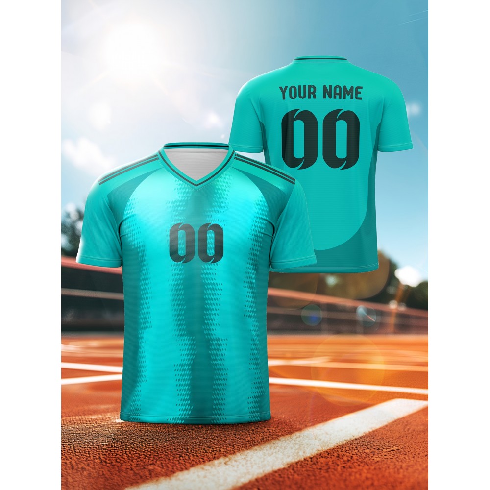 Customizable Youngsters' Soccer Jersey - V-Neck, Comfort Fit with Name & Number, Perfect for Sports & Outdoor Play