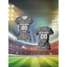 Customizable Women'S V-Neck Football Jersey - 
